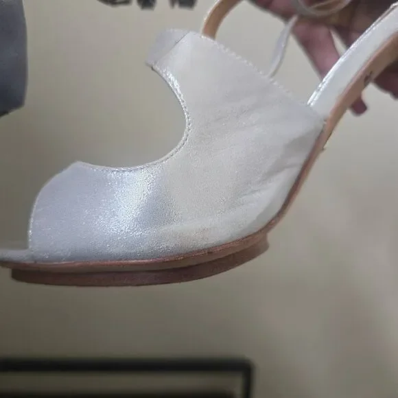 Badgley Mischka Wmn's Laguna Platform Sandals Silver Leather, Worn Once, Sz. 9M - Picture 9 of 9